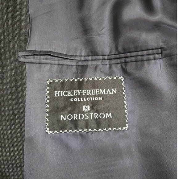Hickey Freeman Vintage Gray Canterbury Italian Wool Blazer Sz 50L - Picture 9 of 11